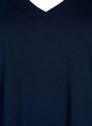 T-shirt en coton à manches courtes en dentelle, Navy Blazer, Packshot image number 2