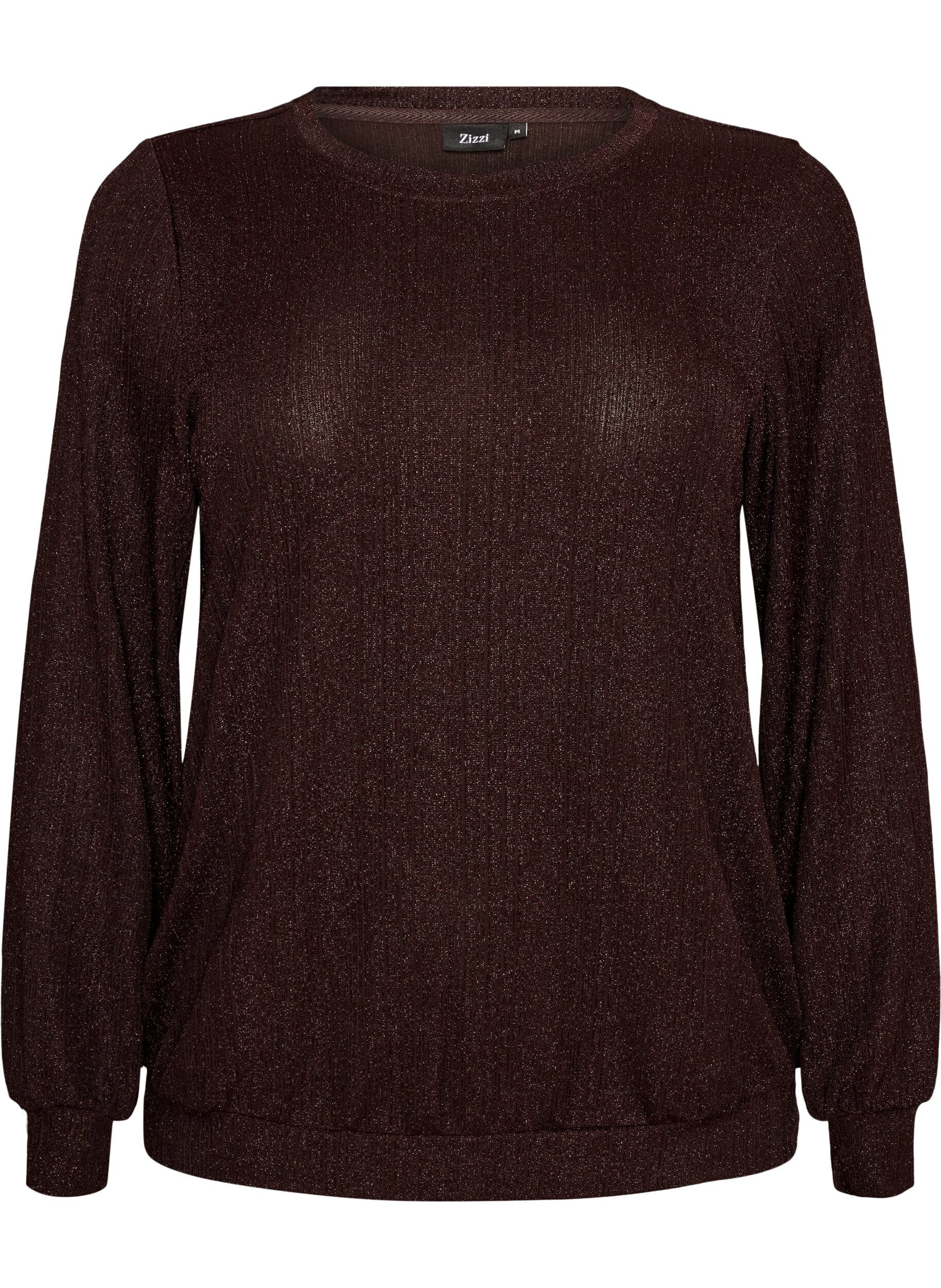 Blouse avec texture verticale et fils scintillants
