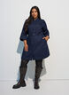 Denimjurk met riem en 3/4-mouwen, Blauw, Model image number 1