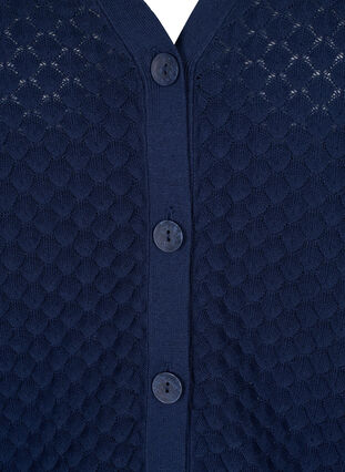 Cardigan en coton à motifs, Navy Blazer, Packshot image number 2