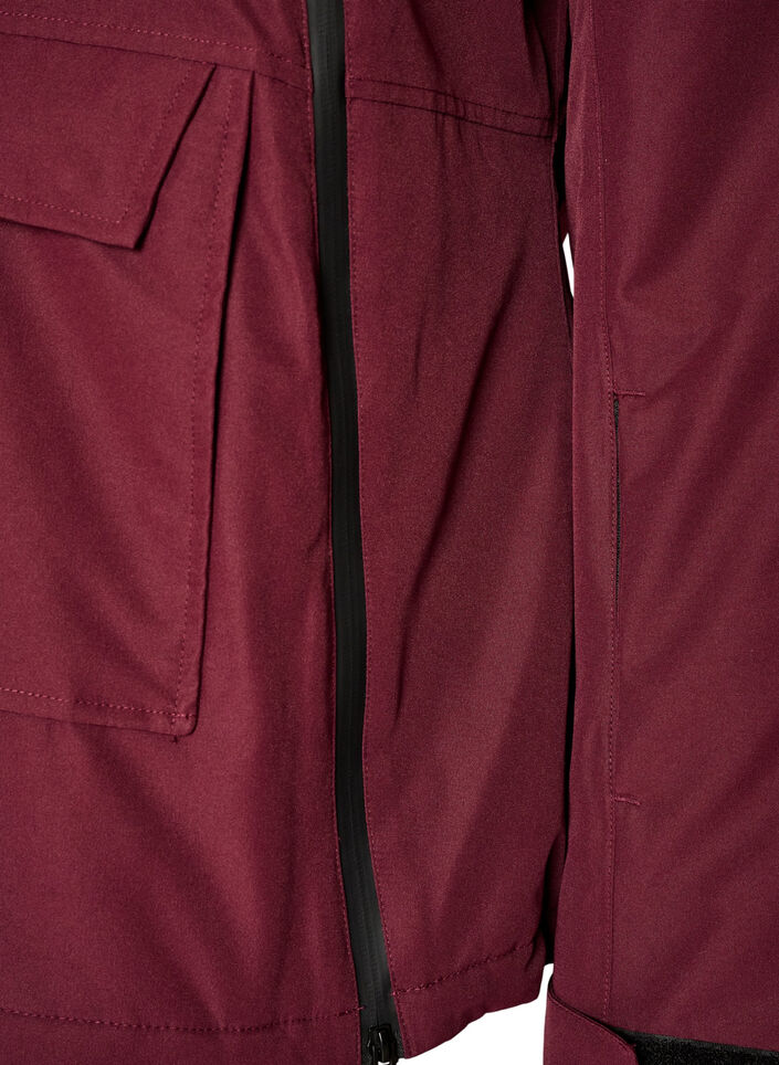 Anorak de ski fonctionnel avec capuche, Bordeaux, Packshot image number 3