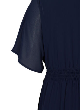 Lange jurk met smokwerk en korte mouwen, Night Sky, Packshot image number 2