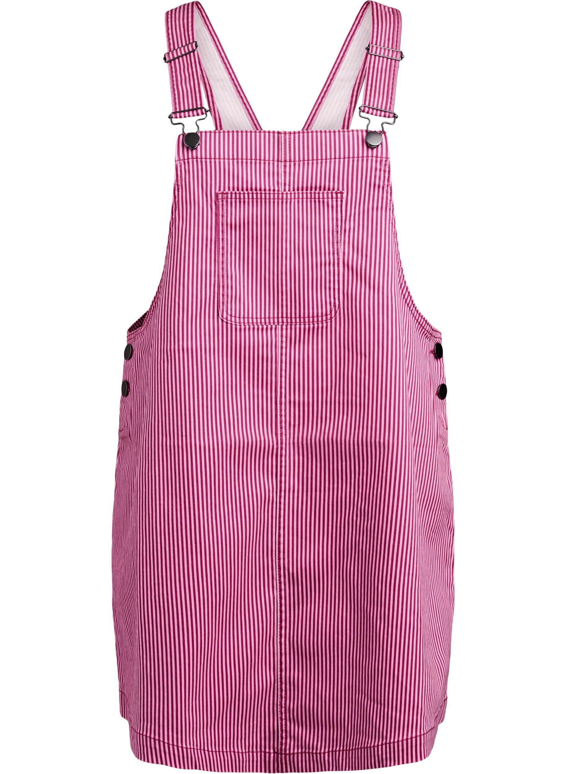 Zizzi Robe salopette courte &agrave; rayures, Red Stripe, Packshot image number 0