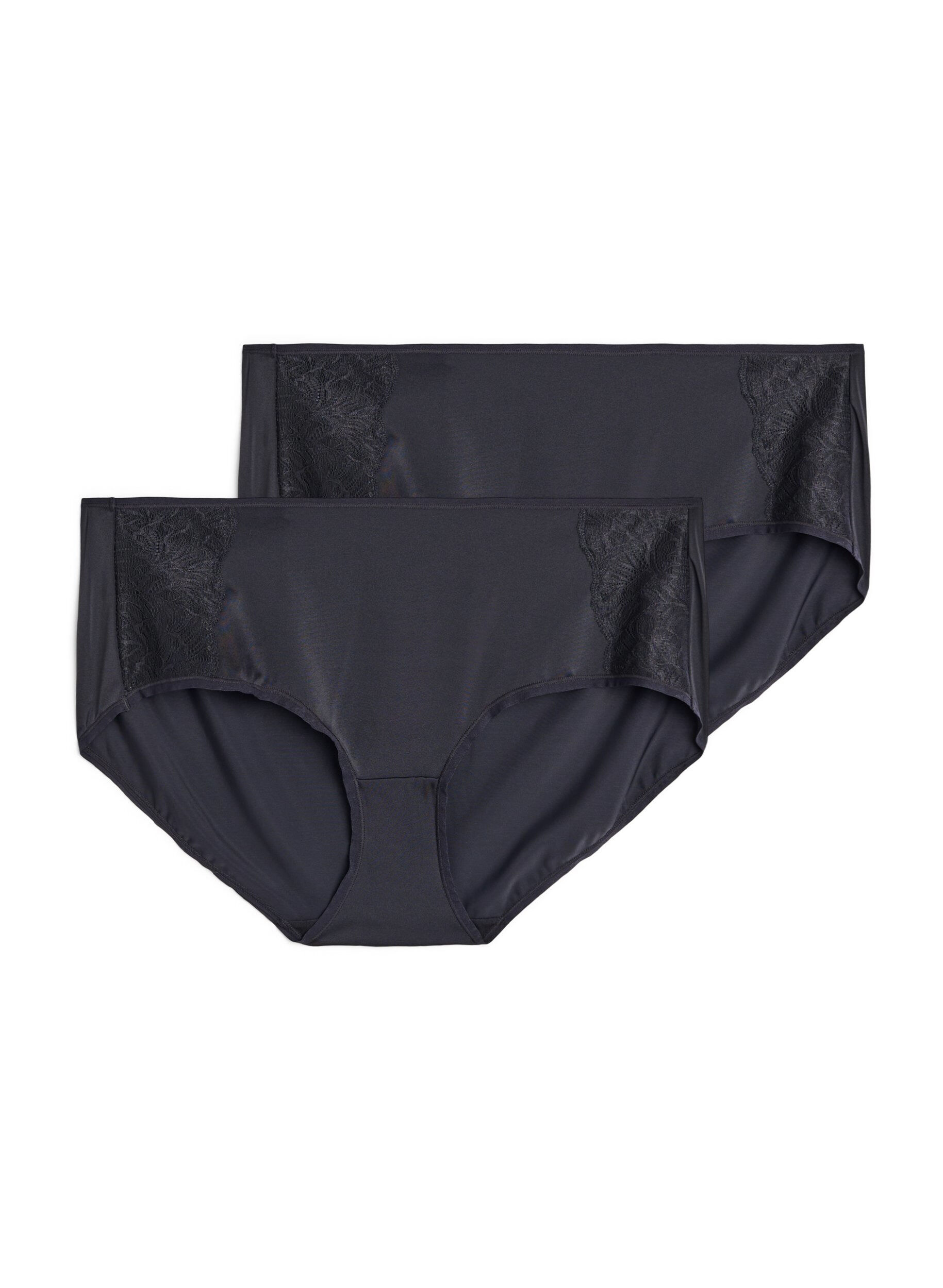 Pack de 2 culottes avec taille r&eacute;guli&egrave;re