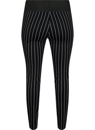 Legging met dunne streep, Black/White Stripes, Packshot image number 1