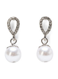 Boucles d'oreilles avec perles et pierres, Silver w. Pearl, Packshot