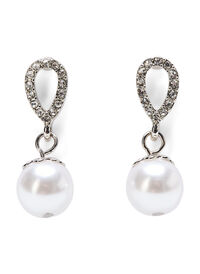 Boucles d'oreilles avec perles et pierres