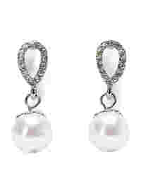 Boucles d'oreilles avec perles et pierres