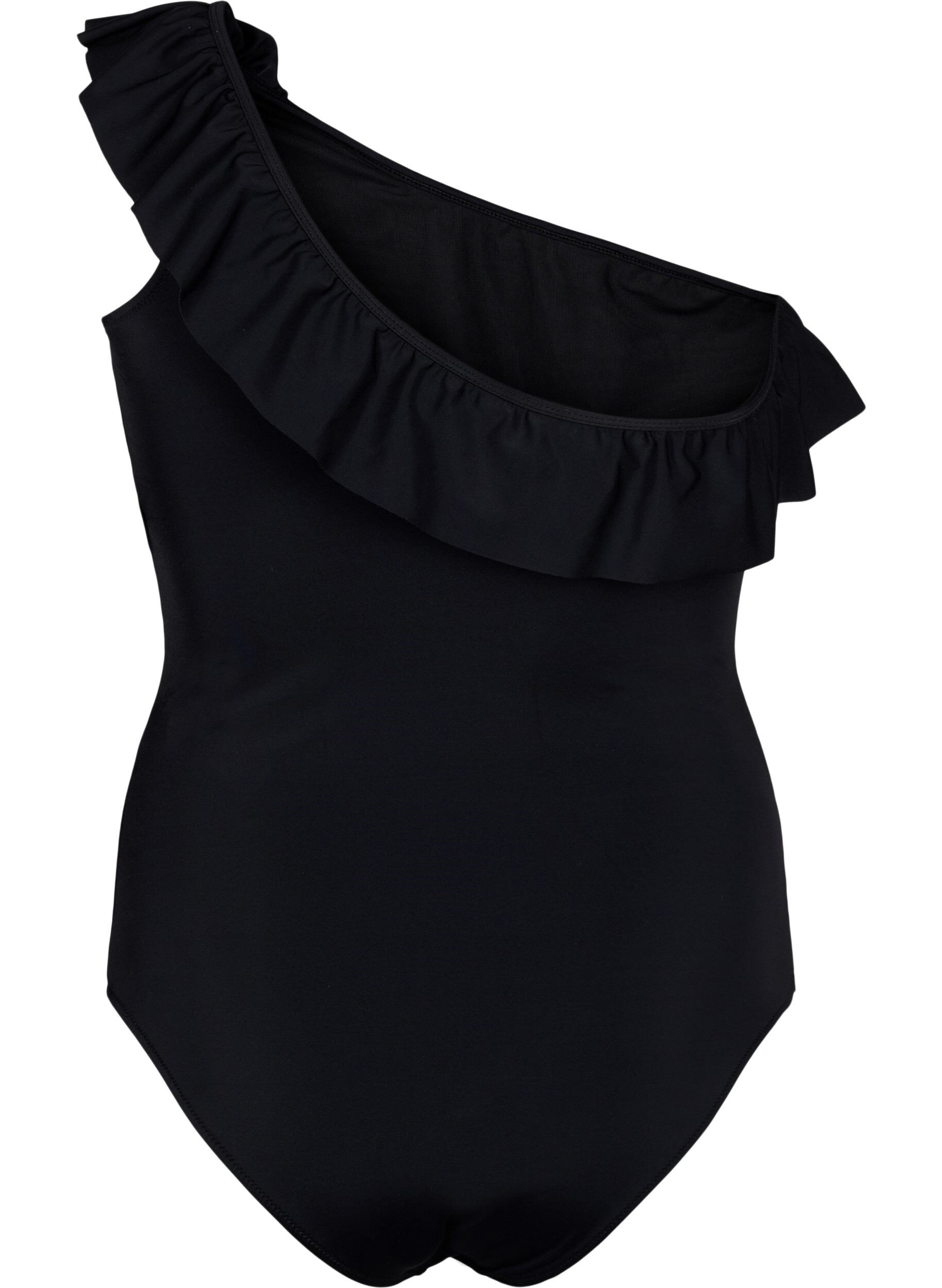 ZizziEen schouderbadpak met ruffle, Black, Packshot image number 1