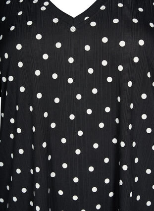 FLASH - T-shirt imprimé avec col en V, Black Dot, Packshot image number 2