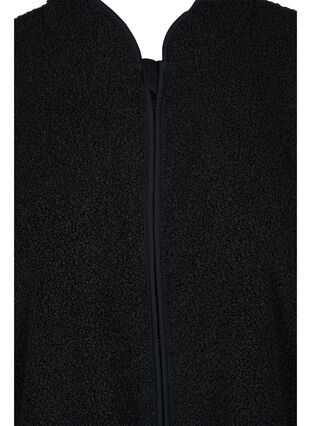 Korte teddy jas met zakken, Black Beauty, Packshot image number 2