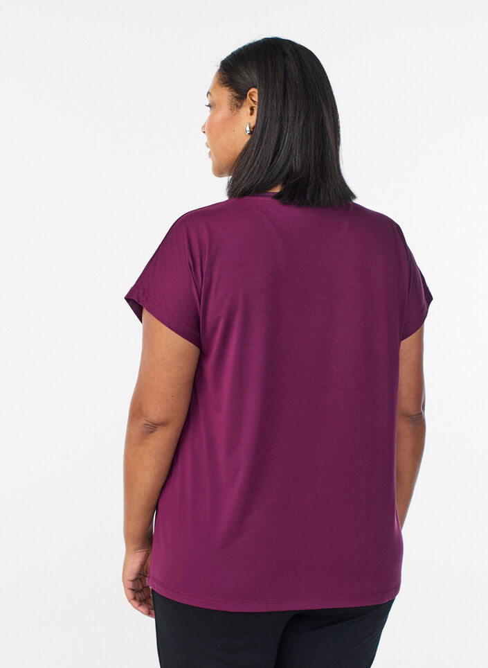 T-shirt de sport couleur unie, Violet, Packshot image number 1