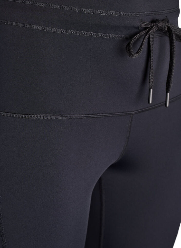 Legging de training 7/8 taille haute avec poche, Noir, Packshot image number 2