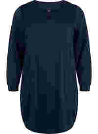 Sweatshirt jurk met v-halslijn
