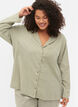 Chemise en coton avec structure, Seagrass , Model image number 2