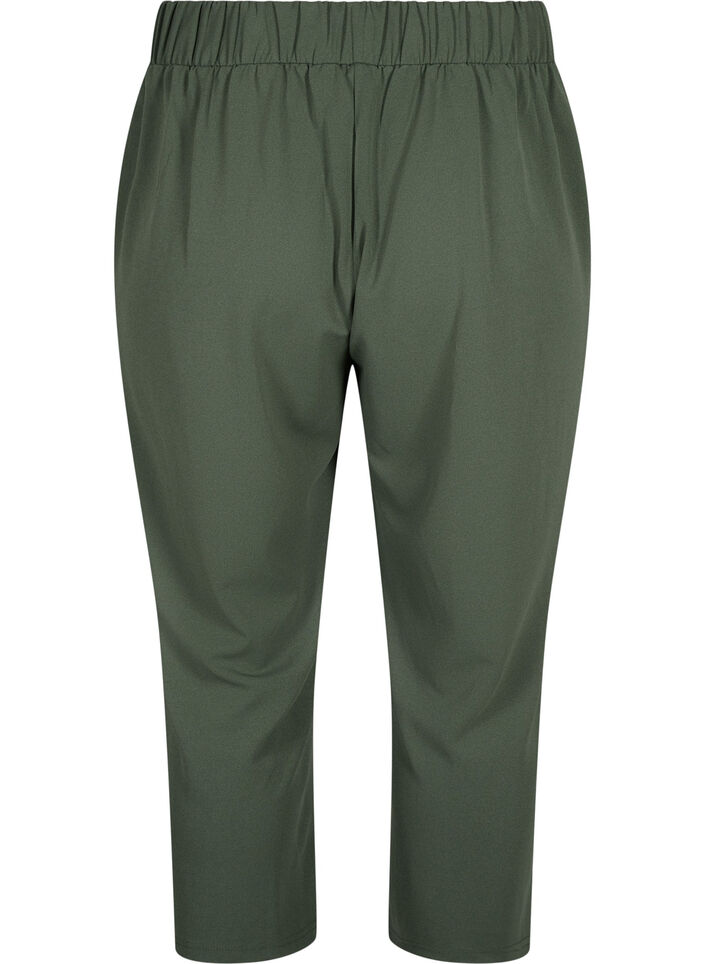 7/8 broek met losse pasvorm, Groen, Packshot image number 1