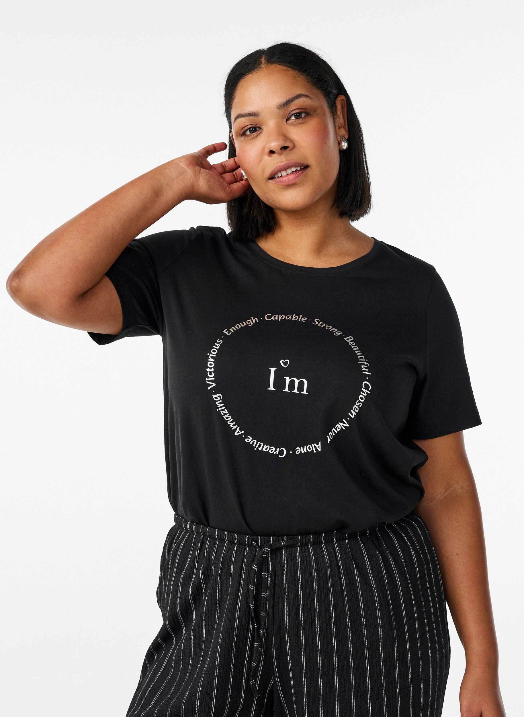 ZizziT-shirt imprim&eacute;, Noir, Model image number 0
