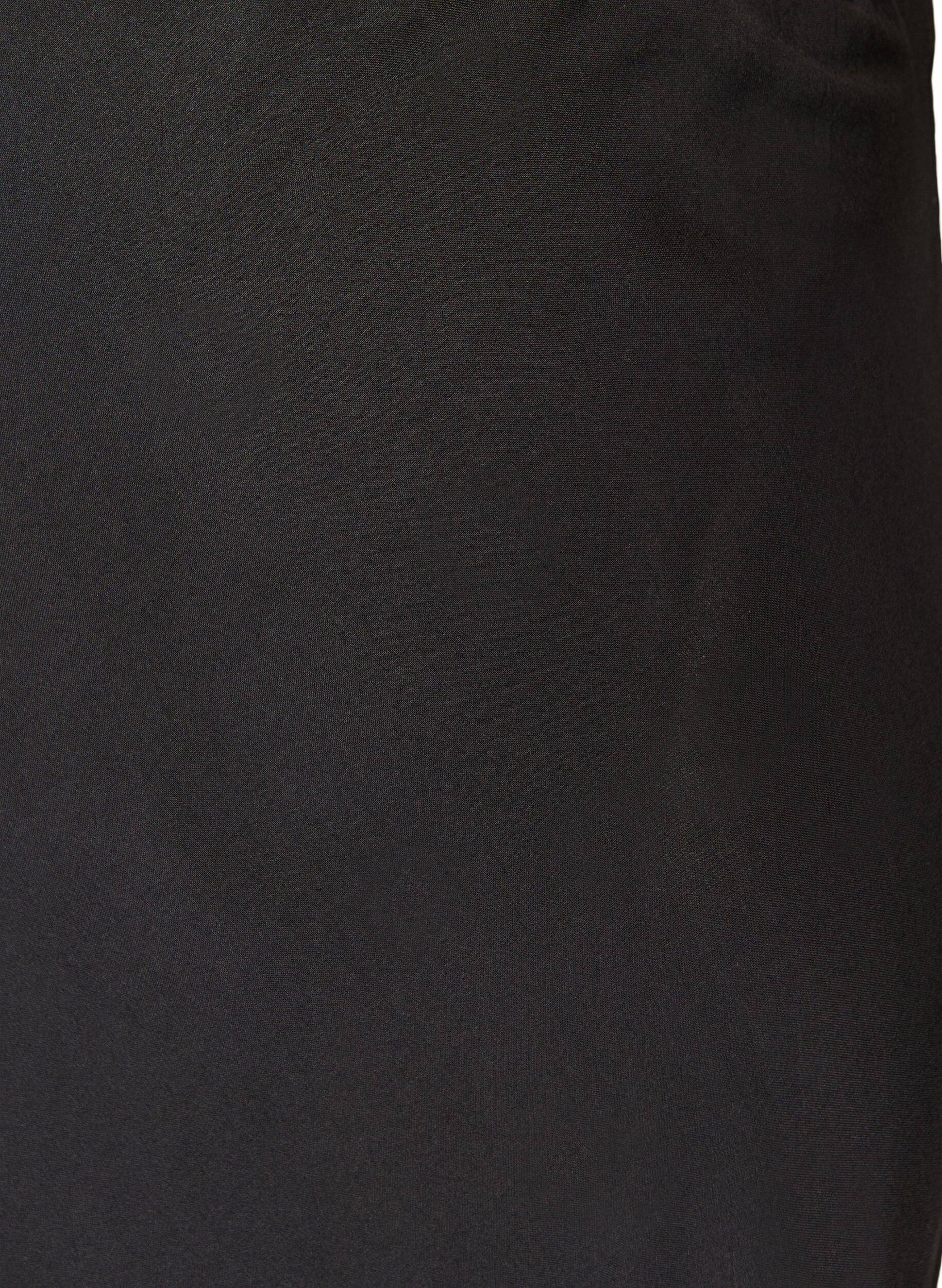 ZizziViscose rok met een elastische taille, Zwart, Packshot image number 2