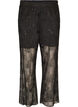Pantalon en maille avec broderies florales et sequins, Noir, Packshot image number 0