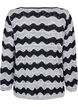 Cardigan tricoté avec motif de vagues, Black Stripe, Packshot image number 1