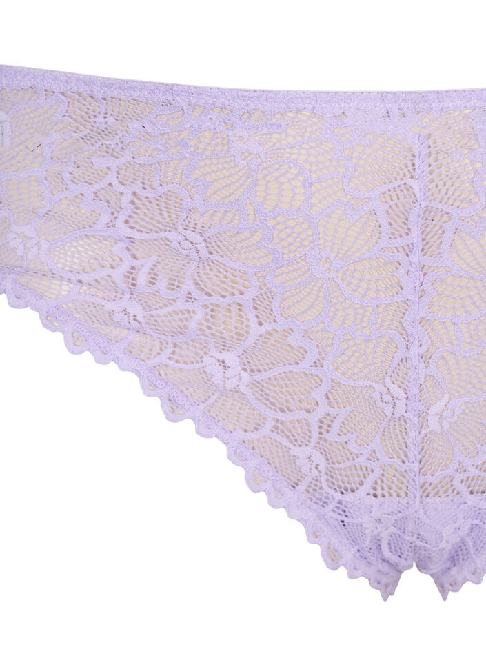 String van gebloemde kant met normale taille, Paars, Packshot image number 2
