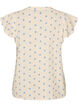 Mouwloze blouse met gehaakte afwerking en ruchesdetails, Beige, Packshot image number 1