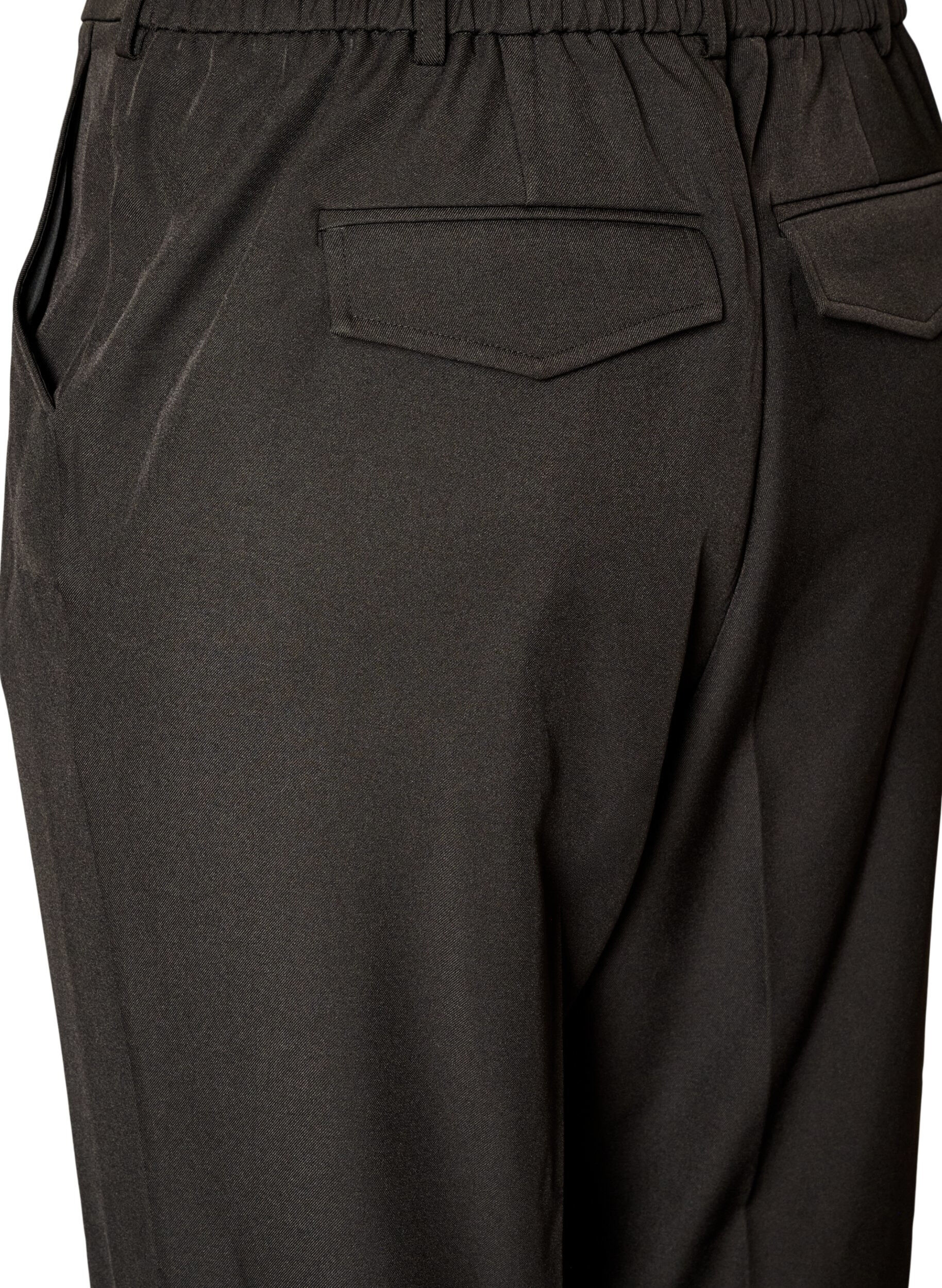 ZizziHigh-waist tailoring broek met rechte pijpen, Zwart, Packshot image number 3
