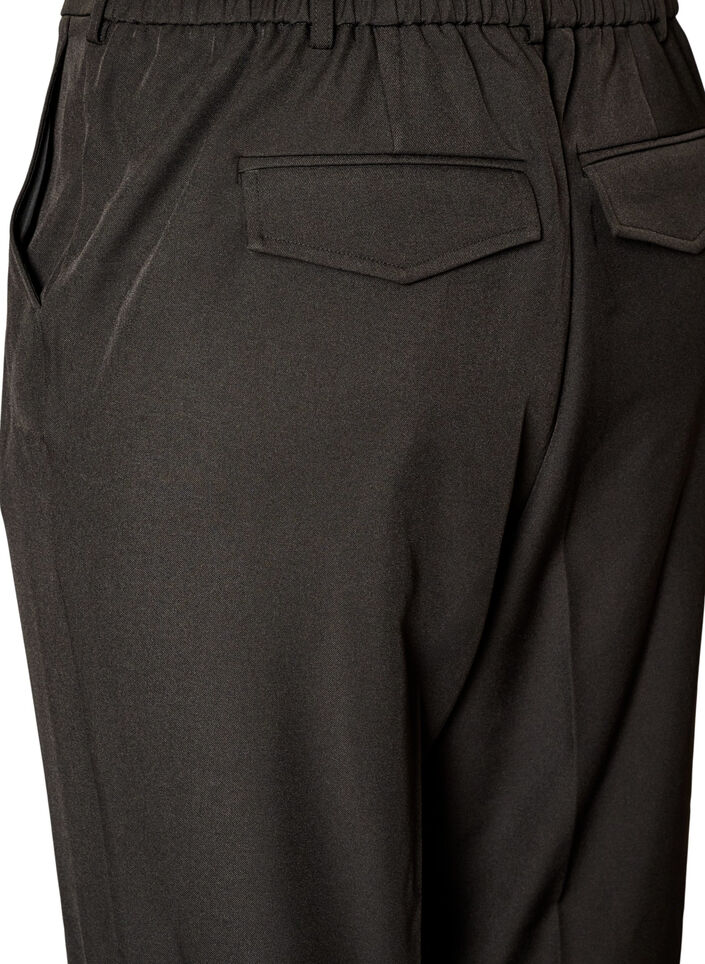 High-waist tailoring broek met rechte pijpen, Zwart, Packshot image number 3