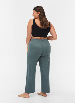 Pantalon ample en matière côtelée, Balsam Green, Model image number 1