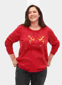 Sweat-shirt de Noël, Tango Red Deer, Model