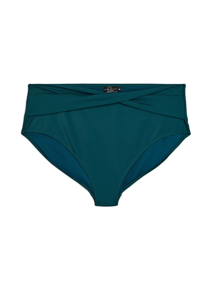 Bikinibroekje met wikkel detail, Groen, Packshot image number 0