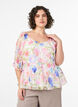 Lyocell blouse met bloemenprint en hartvormige halslijn, Wit, Model image number 0