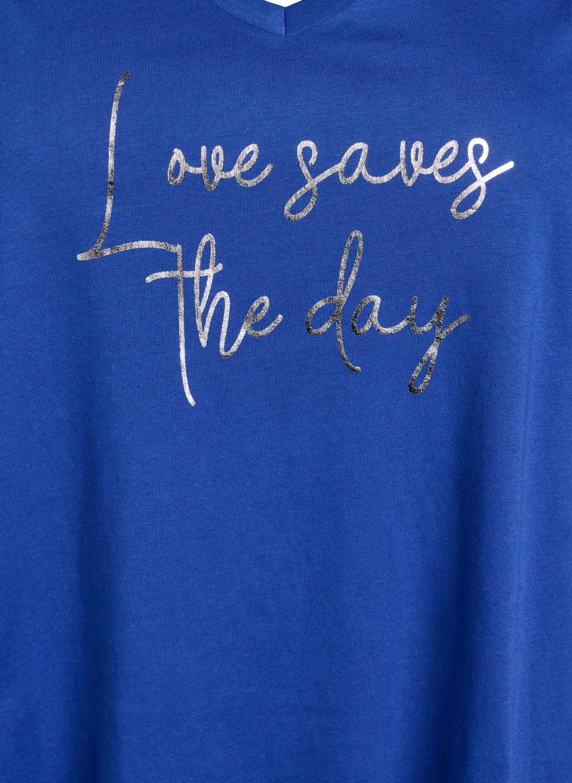 ZizziNachtjapon van biologisch katoen met V-hals, , Packshot image number 2