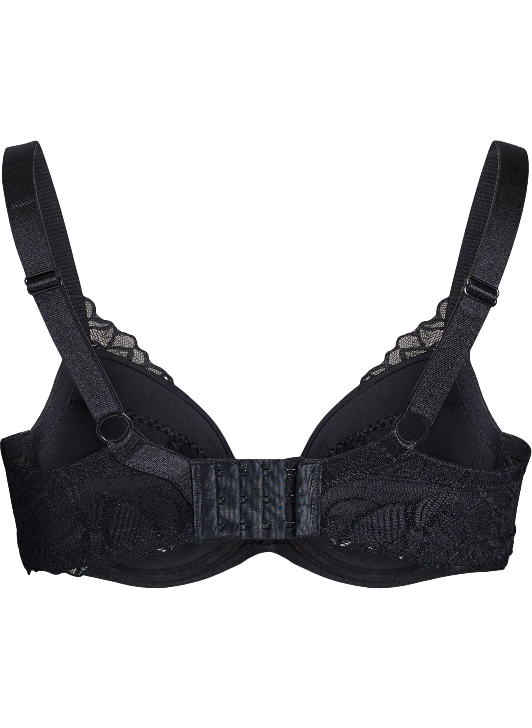 Zizzi Soutien-gorge rembourr&eacute; en dentelle, Noir, Packshot image number 1