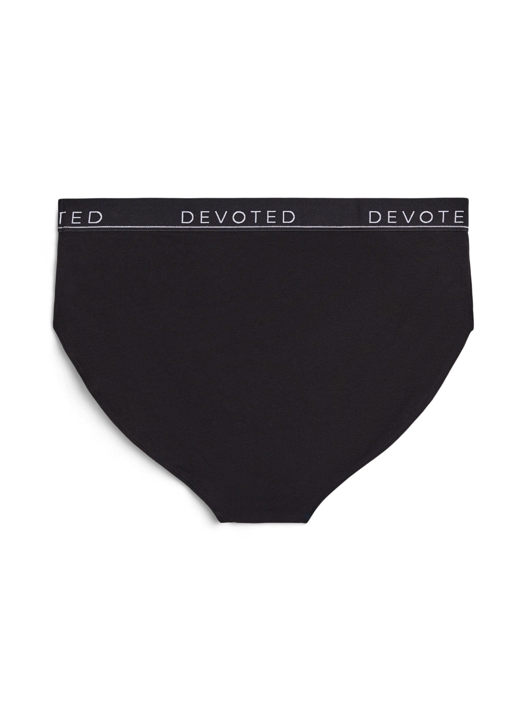 Zizzi Culotte en coton &agrave; taille r&eacute;guli&egrave;re, Noir, Packshot image number 1