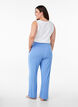 Pantalon de nuit ample en jersey de viscose avec poches, Bleu, Model image number 1