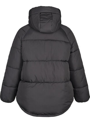Veste d'hiver courte avec capuche, Black w Stone Grey, Packshot image number 1