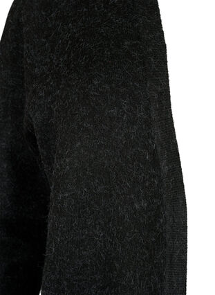 Cardigan tricoté moucheté avec poches, Dark Grey Melange, Packshot image number 2