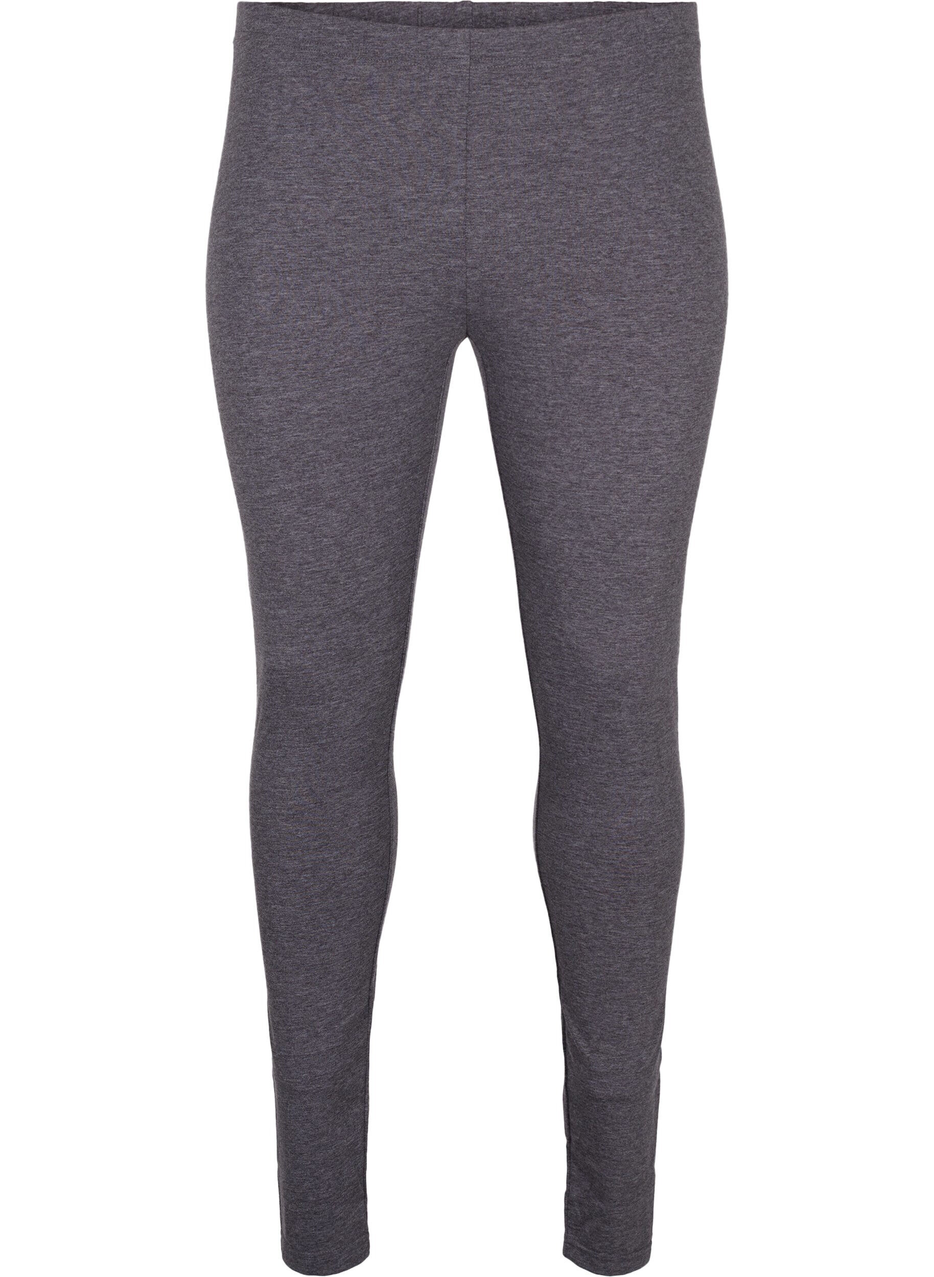 ZizziGrijs gem&ecirc;leerde legging, Dark Grey Melange, Packshot image number 0