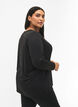 Sportblouse met structuur en lange mouwen, Black, Model image number 1