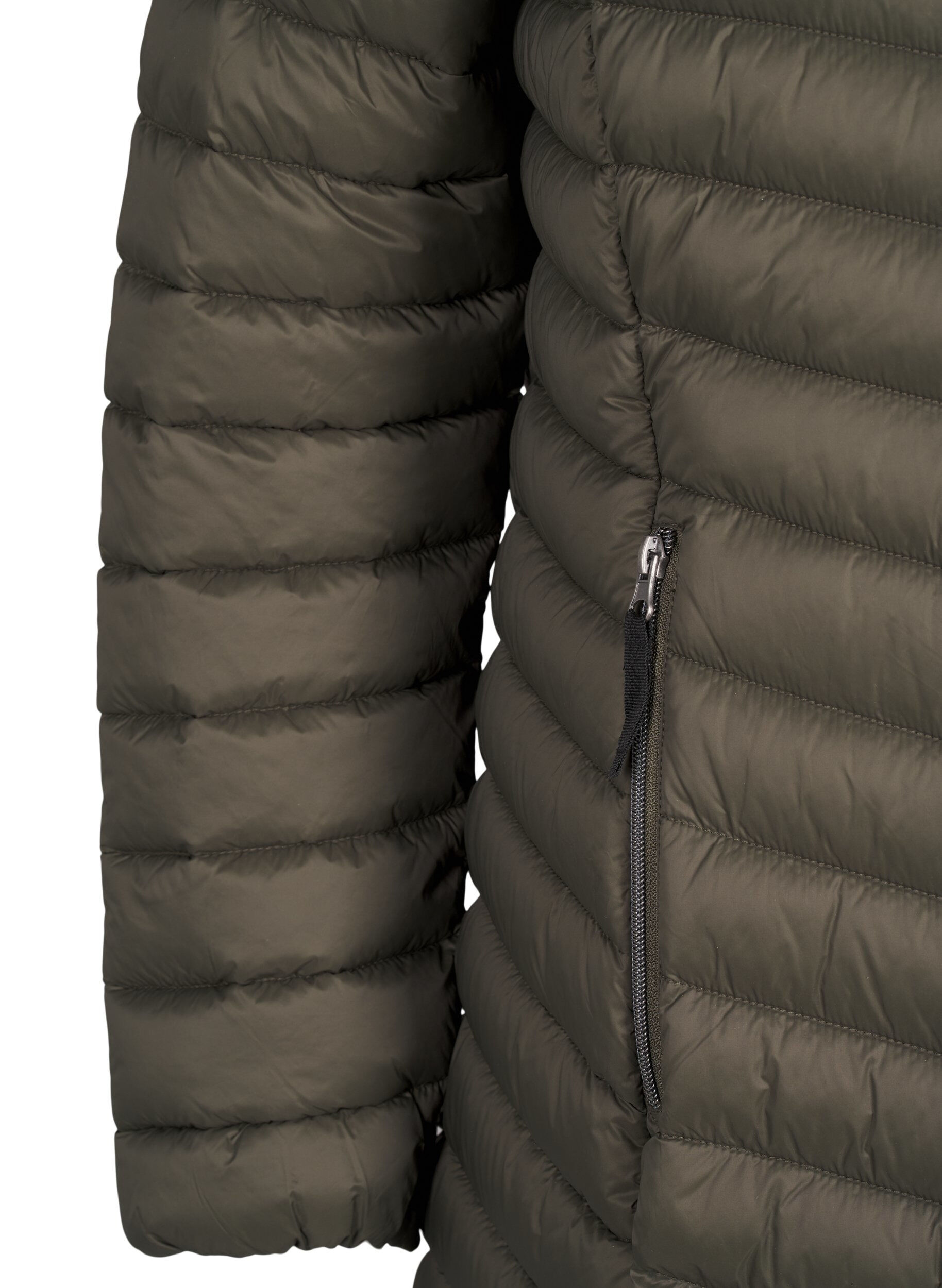 Zizzi Veste l&eacute;g&egrave;re avec des poches et une capuche d&eacute;tachable, Vert, Packshot image number 3