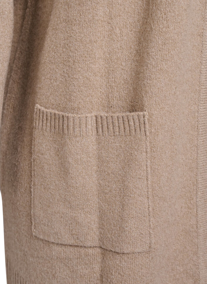 Cardigan en tricot c&ocirc;tel&eacute; avec poches, Beige, Packshot image number 3