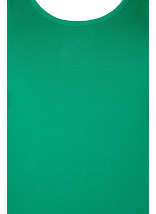 Effen gekleurd basic top in katoen, Jolly Green, Packshot image number 2