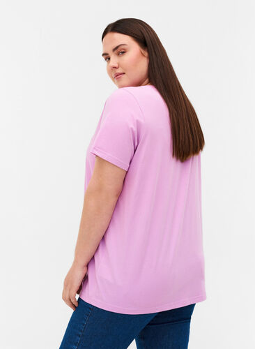T-shirt met korte mouwen en print, Violet Tulle, Model image number 1