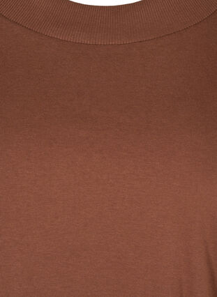 T-shirt met brede rib in de hals en korte mouwen, Rocky Road, Packshot image number 2