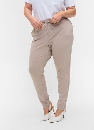 Pantalon avec poches et cordon de serrage, Pure Cashmere, Model image number 2