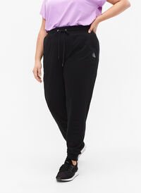 Pantalon de sport ample avec des poches, Black, Model
