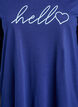 Chemise de nuit &agrave; manches longues en coton bio, Bleu, Packshot image number 2