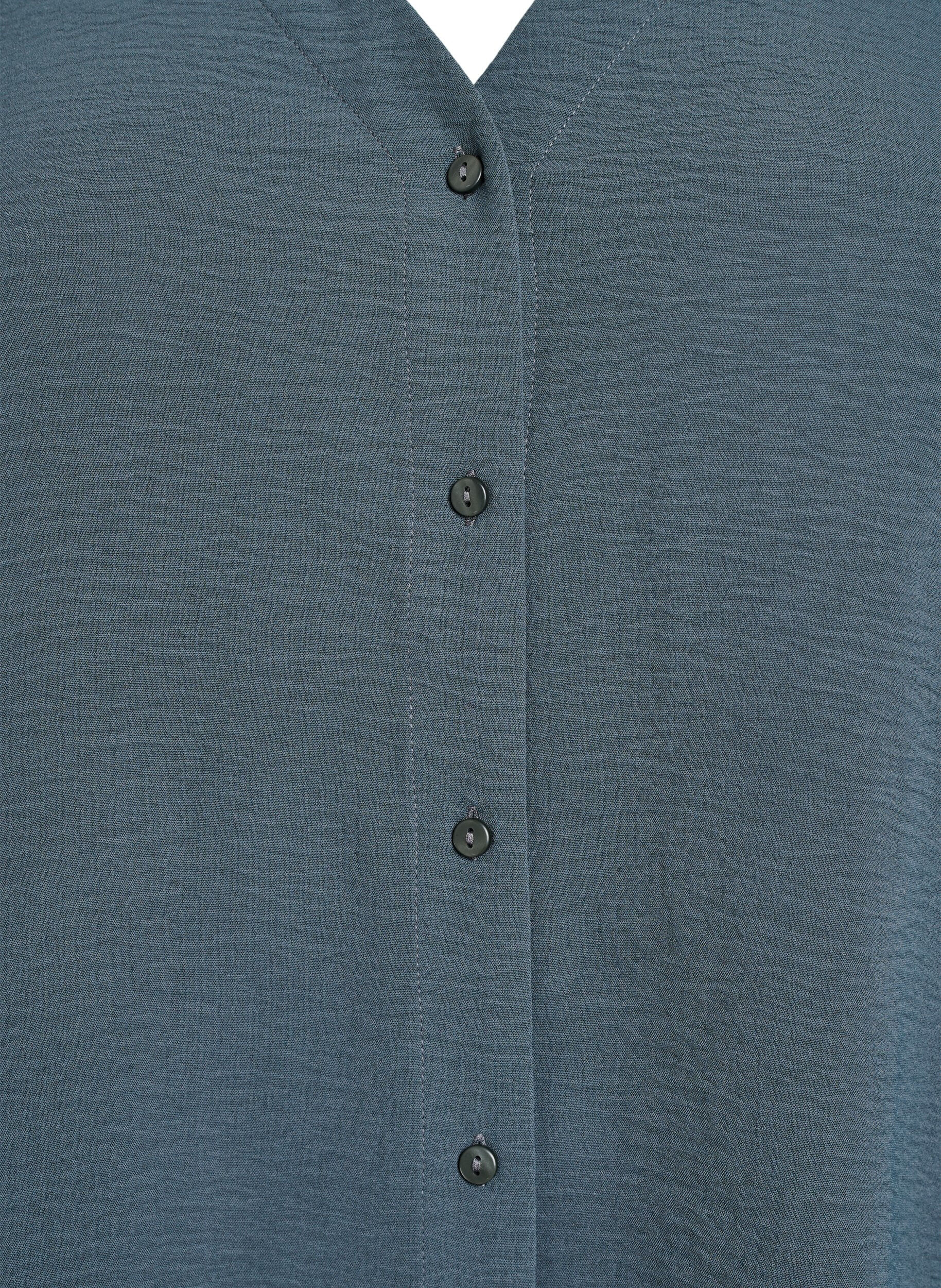 Zizzi FLASH - Chemisier &agrave; col V et manches 3/4, Vert fonc&eacute;, Packshot image number 2