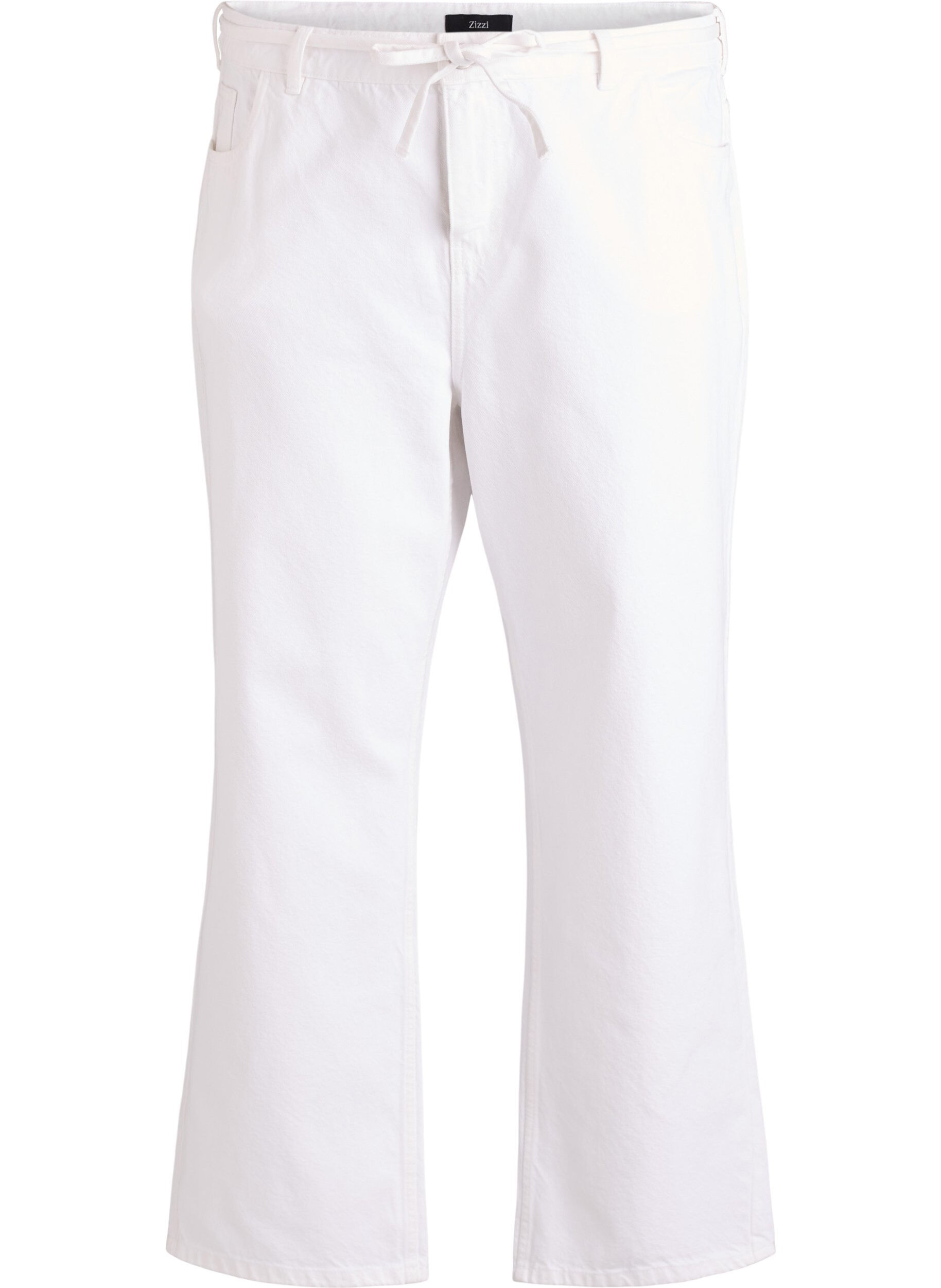 Straight-fit jeans met een strikceintuur